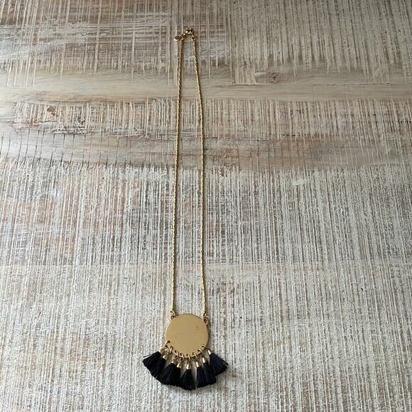 Madewell Moonshine Gold and Black Pendant Necklace - Picture 4 of 5